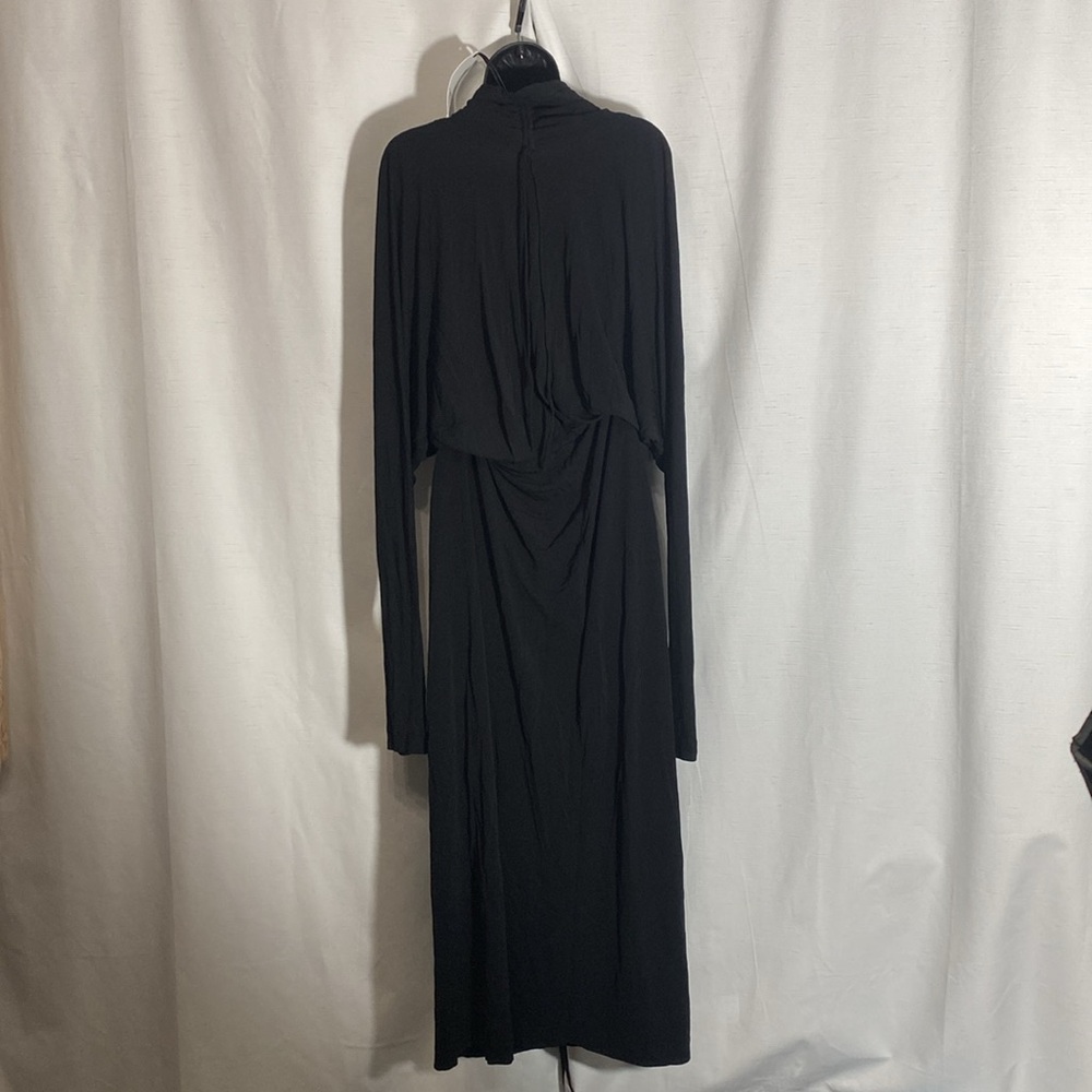 ZARA DRAPE MIDI DRESS LIMITED EDITION SIZE XL COLOR BLACK NWT - Picture 12 of 16